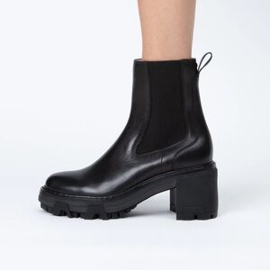 LIKE NEW Rag & Bone Shiloh Mid Chelsea Boot, Black, 37.5 = 7.5 W